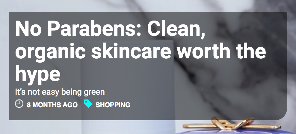 No Parabens: Clean, organic skincare worth the hype - SG Magazine 20 March 2019